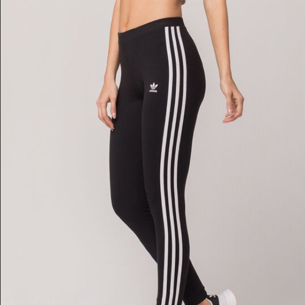 Adidas 3 stripe tight fit leggings